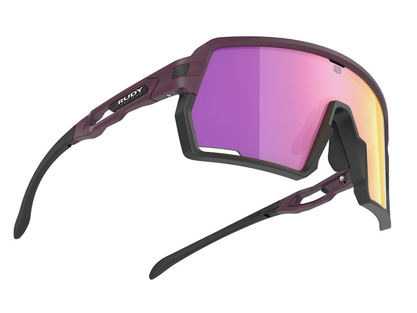 Sportbrille Rudy Project Kelion mit violett verspiegelten Gläsern